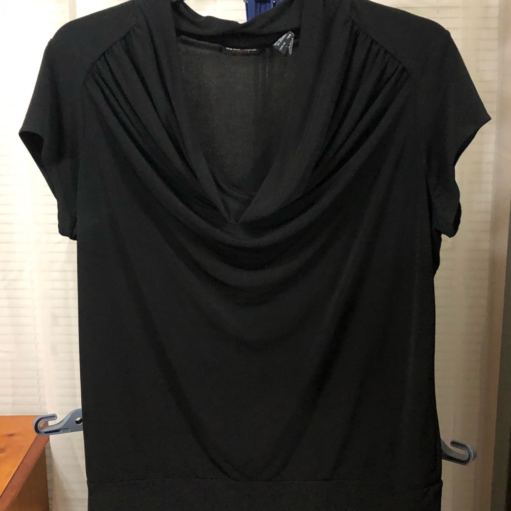 Black cowl neck top size XL